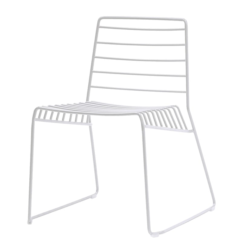 Mobilier - Chaises, fauteuils de salle à manger - Chaise empilable Park métal blanc - B-LINE - Blanc - Acier