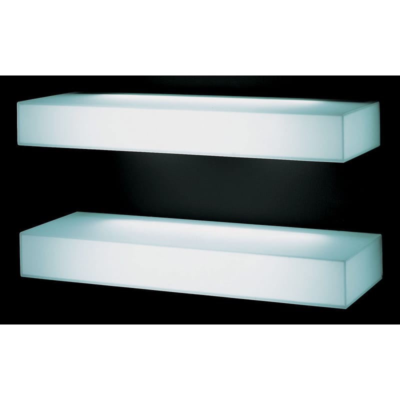 Mobilier - Etagères & bibliothèques - Etagère lumineuse Light Light verre blanc - Glas Italia - Blanc - Longueur : 80 cm - Verre