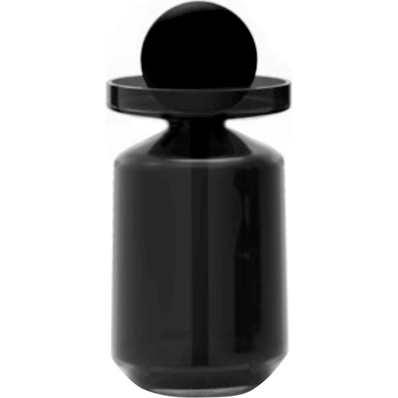 Accessoires - Accessoires salle de bains - Flacon Objets 2822 verre noir / Bouchon doseur à pipette - 200 ml - Petite Friture - H 17,5 cm - Noir - Verre