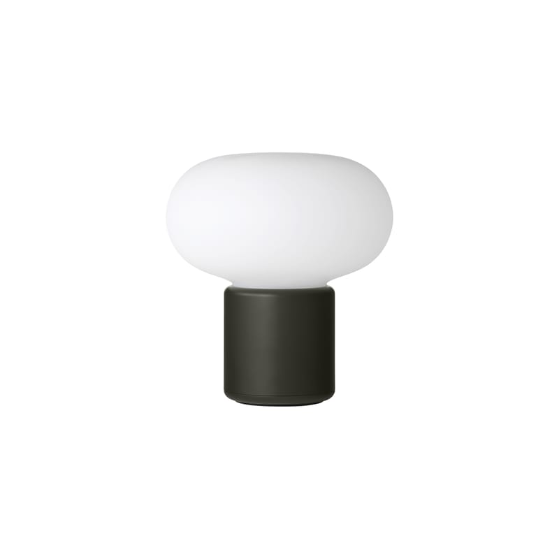 Luminaire - Lampes de table - Lampe extérieur sans fil rechargeable Karl-Johan LED plastique vert - NEW WORKS - Vert forêt - ABS, Polyéthylène