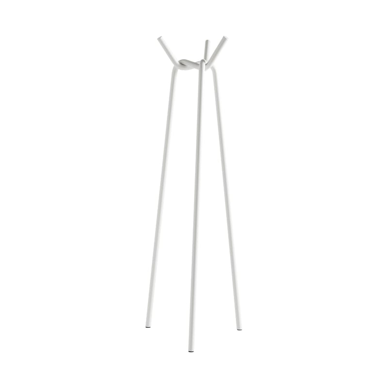 Mobilier - Portemanteaux, patères & portants - Portemanteau sur pied Knit métal blanc / H 161 cm - Hay - Blanc - Acier laqué