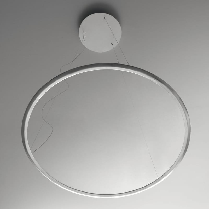 Luminaire - Suspensions - Suspension Discovery LED métal plastique transparent / Ø 70 cm - Artemide - Alu & transparent - Aluminium, PMMA
