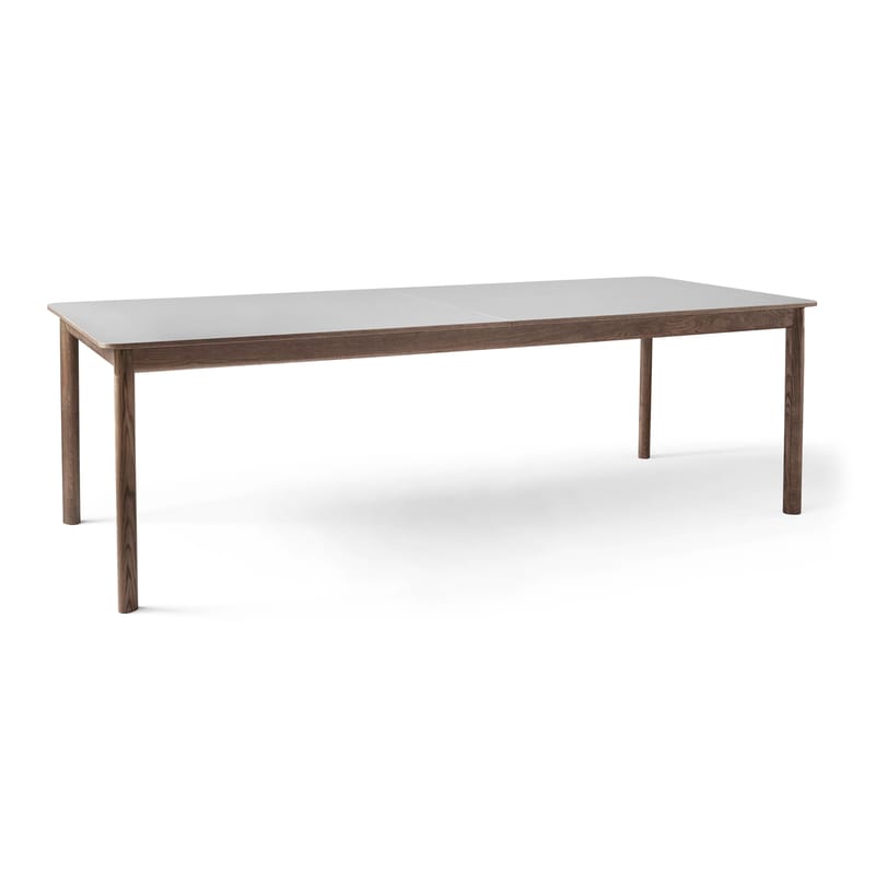 Mobilier - Tables - Table à rallonge Patch HW2 / Stratifié Fenix - L 240 à 340 cm - &tradition - Gris / Chêne fumé - Chêne fumé massif, Stratifié mat Fenix NTM®