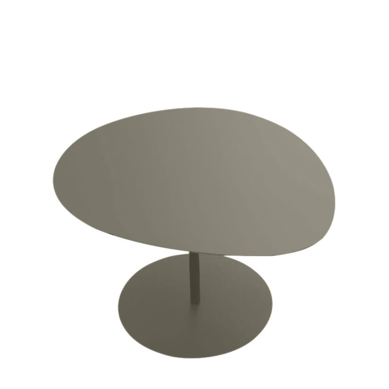 Mobilier - Tables basses - Table basse Galet n°3 OUTDOOR métal marron / 57 x 64 x H 37 cm - Matière Grise - Taupe - Aluminium