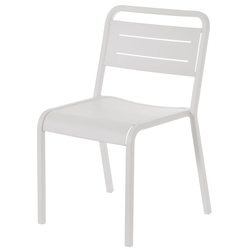 Mobilier - Chaises, fauteuils de salle à manger - Chaise empilable Urban métal blanc - Emu - Blanc - Aluminium verni