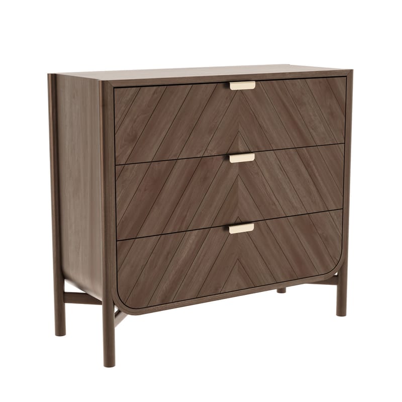 Walnut wood chest of drawers discount