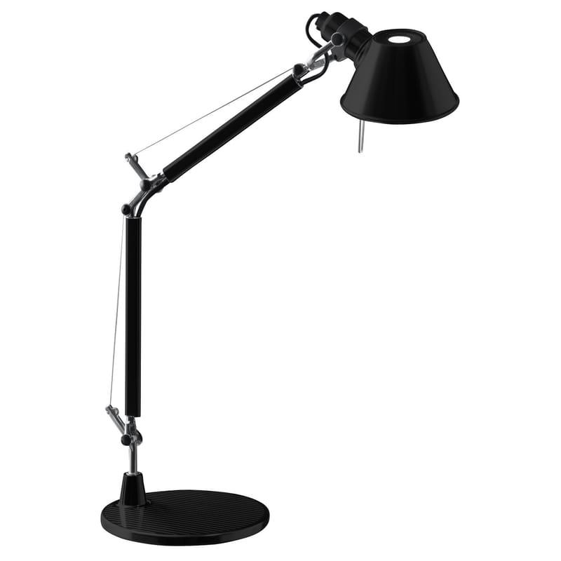 Illuminazione - Lampade da tavolo - Lampada da tavolo Tolomeo Micro metallo nero - Artemide - Nero - alluminio verniciato