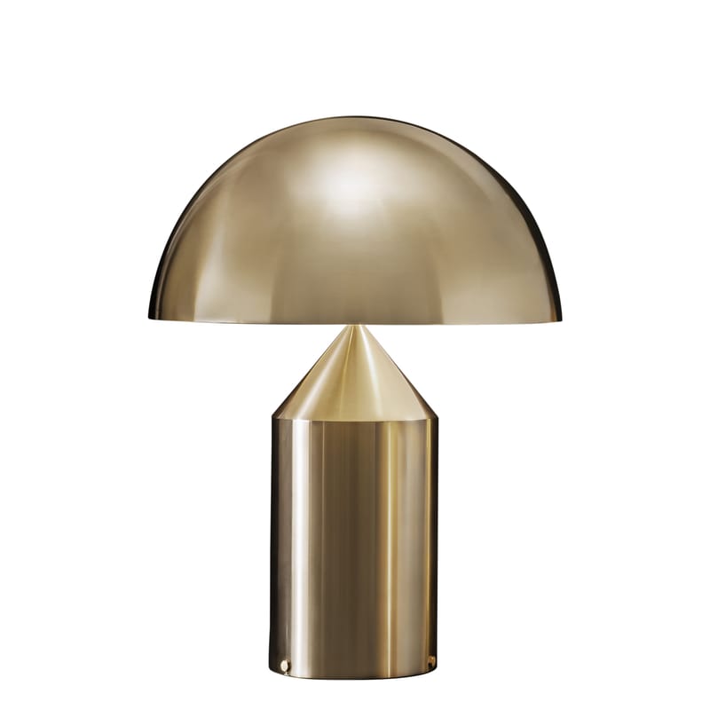 Luminaire - Lampes de table - Lampe à poser Atollo Large or métal / H 70 cm / Vico Magistretti, 1977 - O luce - Or (métal) - Aluminium verni