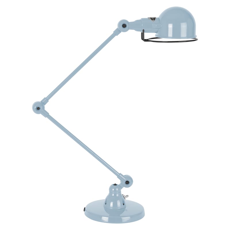 Décoration - Pour les enfants - Lampe de table Signal métal bleu / 2 bras - H max 60 cm - Jieldé - Bleu pastel brillant - Acier inoxydable