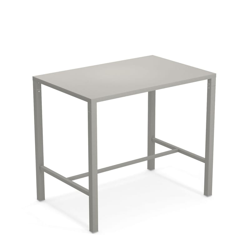 Mobilier - Mange-debout et bars - Table haute Nova métal gris / 120 x 80 cm x H 105 cm - Emu - Ciment - Acier verni
