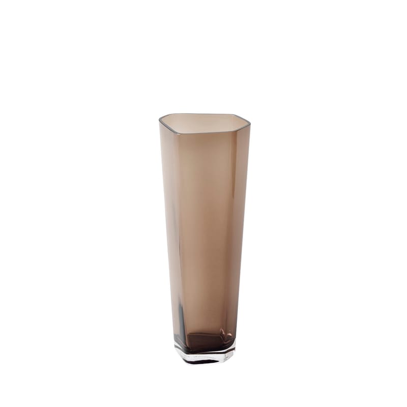 Décoration - Vases - Vase SC37 verre marron / H 50 cm - soufflé bouche - &tradition - H 50 cm / Caramel - Verre soufflé bouche
