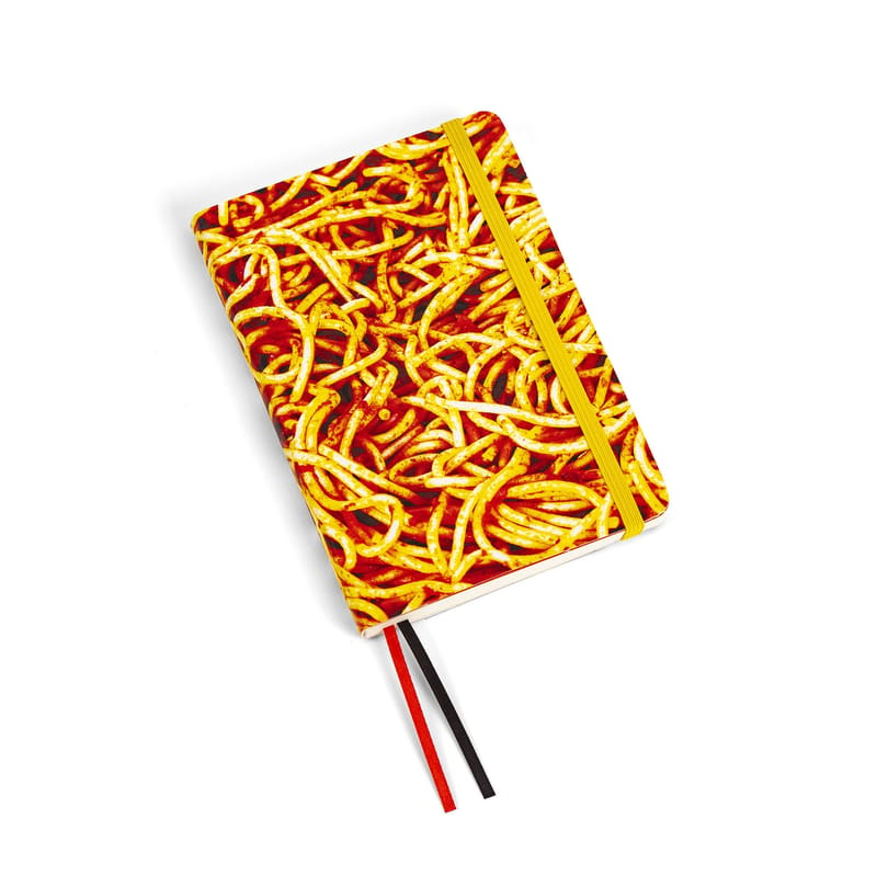 Décoration - Accessoires bureau - Carnet Toiletpaper papier jaune / Spaghetti - Small 15 x 10,5 cm - Seletti - Spaghetti - Papier ivoire, Polyuréthane