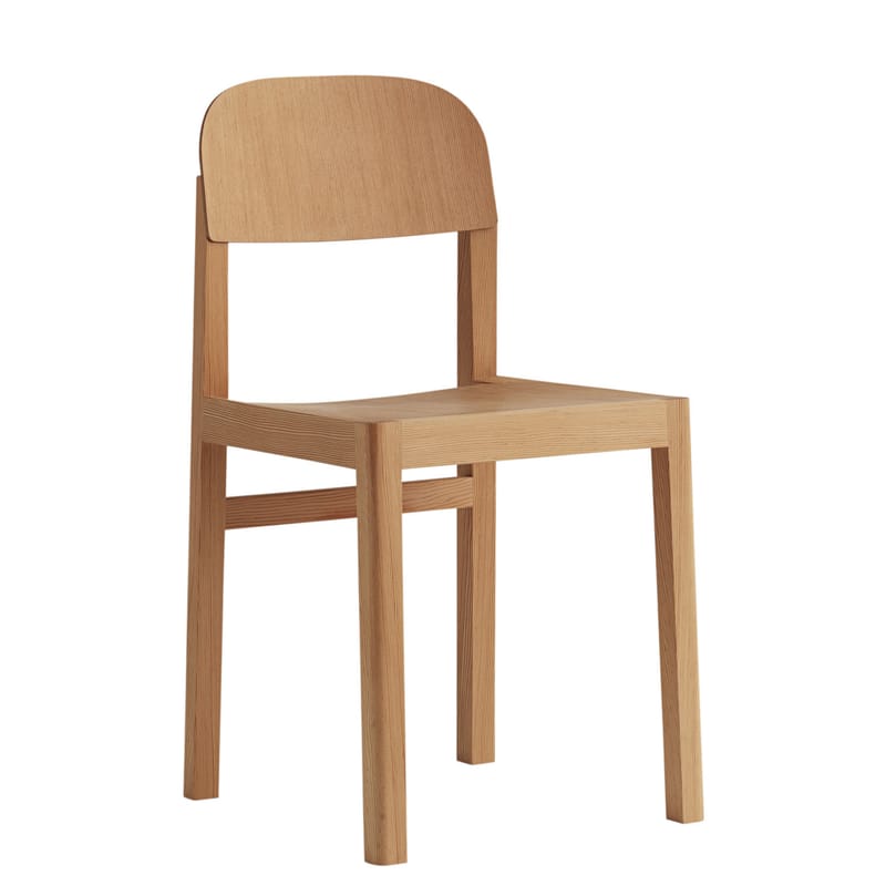 Mobilier - Chaises, fauteuils de salle à manger - Chaise Workshop bois naturel - Muuto - Pin naturel - Pin d\'Orégon