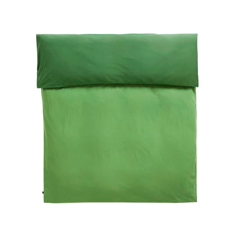 Tendances - Petits prix - Housse de couette 240 x 220 cm Duo tissu vert / Coton Oeko-tex - Hay - Vert Matcha - Coton Oeko-tex