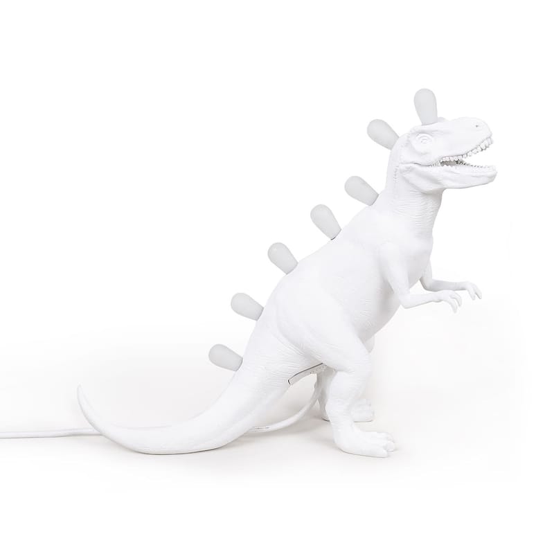Décoration - Pour les enfants - Lampe de table Jurassic/ Tyrannosaure plastique blanc - Seletti - Tyrannosaure / Blanc - Résine
