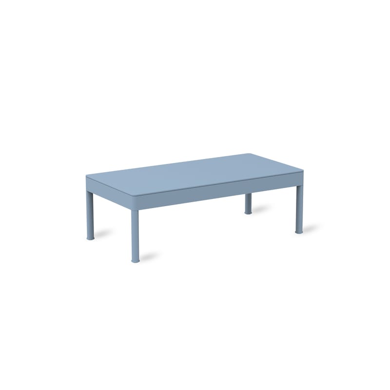 Mobilier - Tables basses - Table basse Les Arcs métal bleu / Aluminium - 80 x 43 x H 29 cm - Unopiu - Bleu - Aluminium