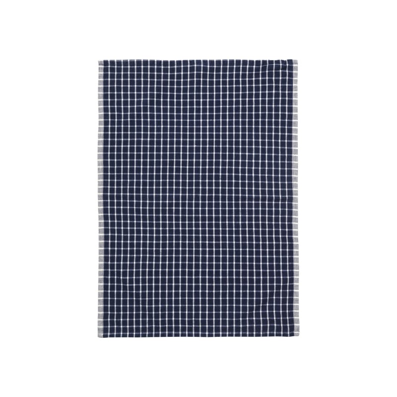 Table et cuisine - Tabliers et torchons   - Torchon Hale tissu gris noir / 50 x 70 cm - Ferm Living - Noir & blanc - Cotton, Lin