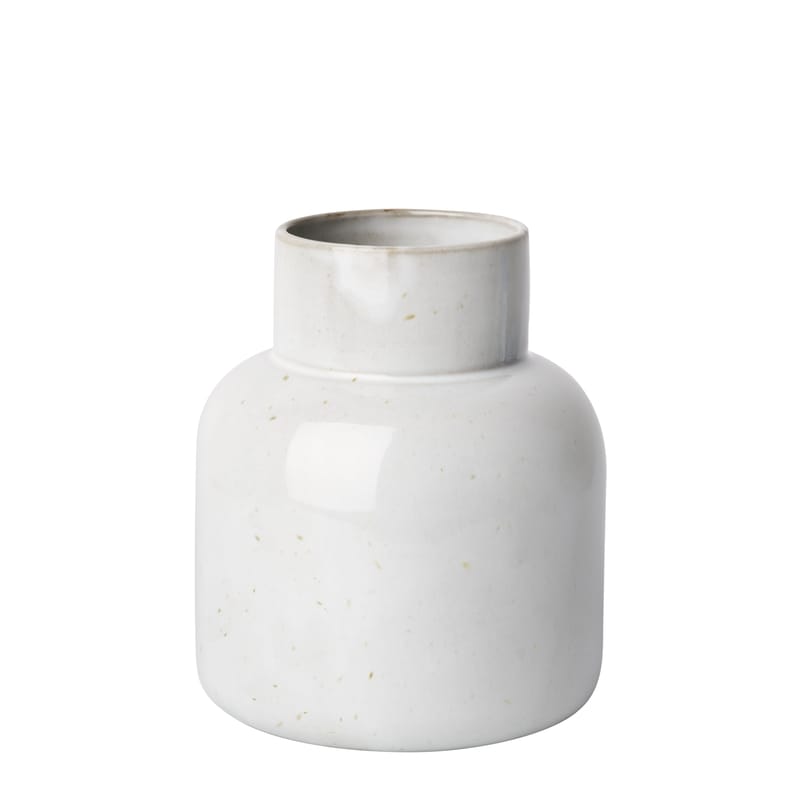 Décoration - Vases - Vase Earthenware Jar céramique blanc gris / Ø 17 x H 21 cm - Fait main - Fritz Hansen - Gris pâle - Faïence émaillée