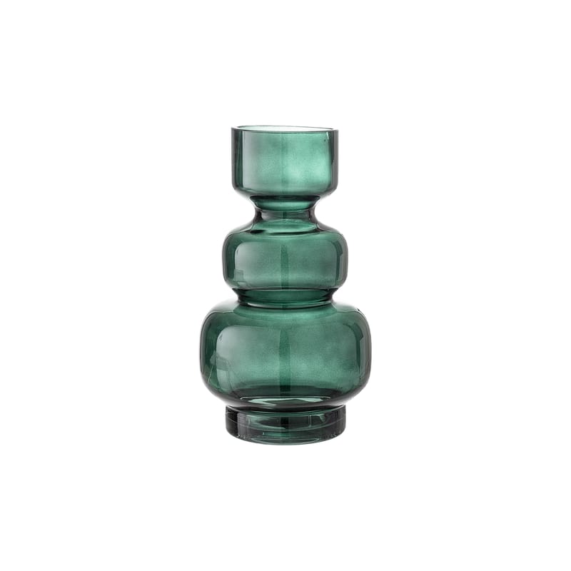 Décoration - Vases - Vase Johnson verre vert / Ø 14,5 x H 25 cm - Bloomingville - Vert - Verre