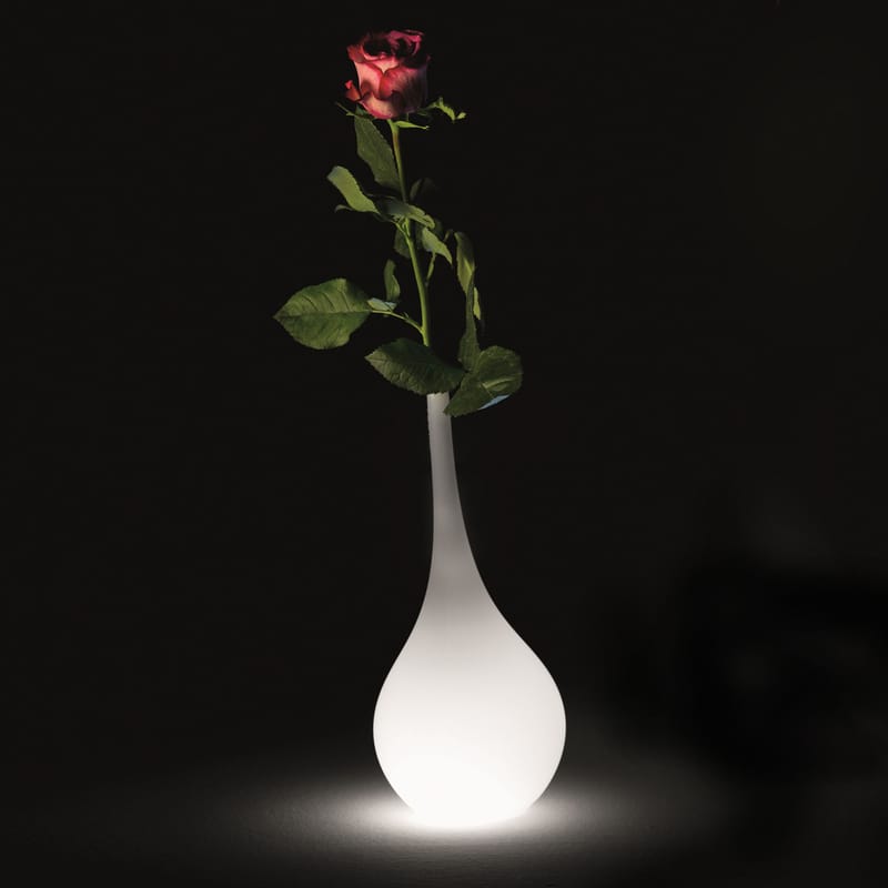 Décoration - Vases - Vase lumineux Ampoule plastique blanc / H 35 cm - LED - Indoor - MyYour - Blanc - Poleasy®