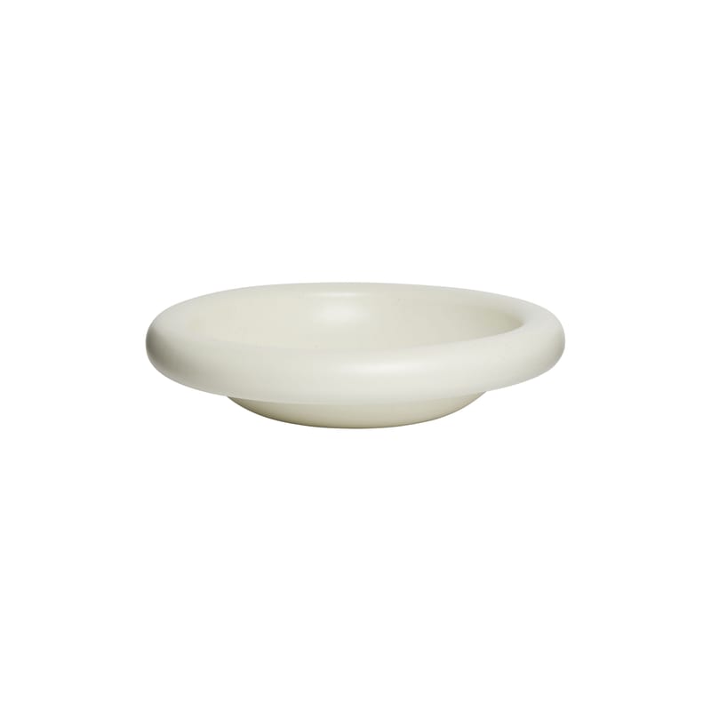 Table et cuisine - Assiettes - Assiette creuse Dough céramique blanc / Ø 33 x H 7,5 cm - TOOGOOD - Crème - Grès émaillé