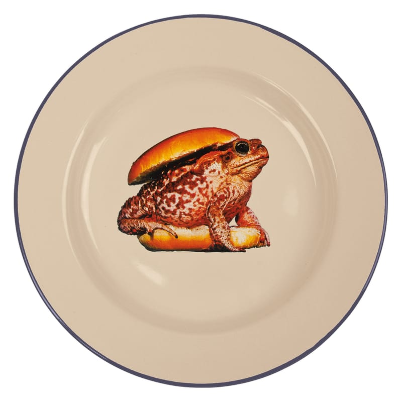 Table et cuisine - Assiettes - Assiette Toiletpaper - Burger métal beige - Seletti - Burger - Métal émaillé