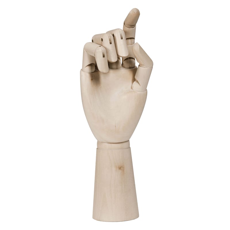 Decoration - Home Accessories - Wooden Hand Large Decoration natural wood H 22 cm - Wood - Hay - H 22 cm / Natural wood - Natural wood