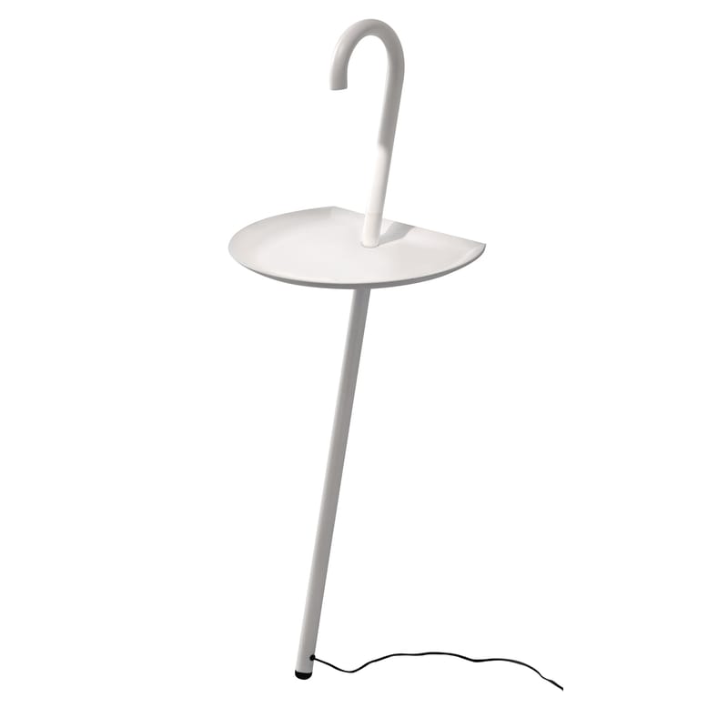 Mobilier - Tables basses - Lampe Clochard LED métal blanc / Guéridon - Martinelli Luce - Blanc - Métal peint, Polyuréthane
