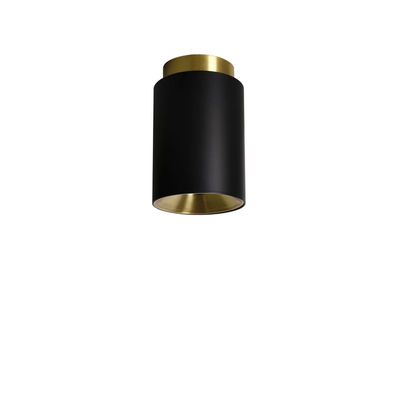 Luminaire - Plafonniers - Plafonnier Tobo C85 métal noir / Ø 8,5 x H 13 cm - DCW éditions - Noir - Acier