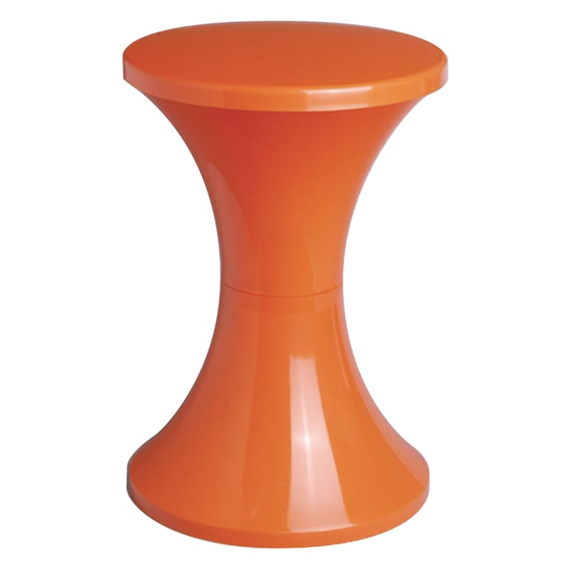 Arredamento - Mobili Ados  - Sgabello Tam Tam Pop materiale plastico arancione - Stamp Edition - Arancione - Polypropylène opaque