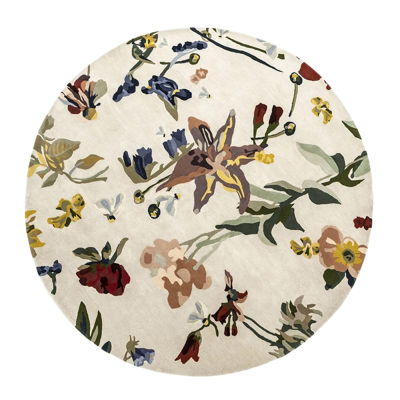 Dekoration - Teppiche - Teppich Flora - Promenade textil bunt / By Santi Moix - Ø 250 cm / Wolle - Nanimarquina - Mehrfarbig - Schurwolle