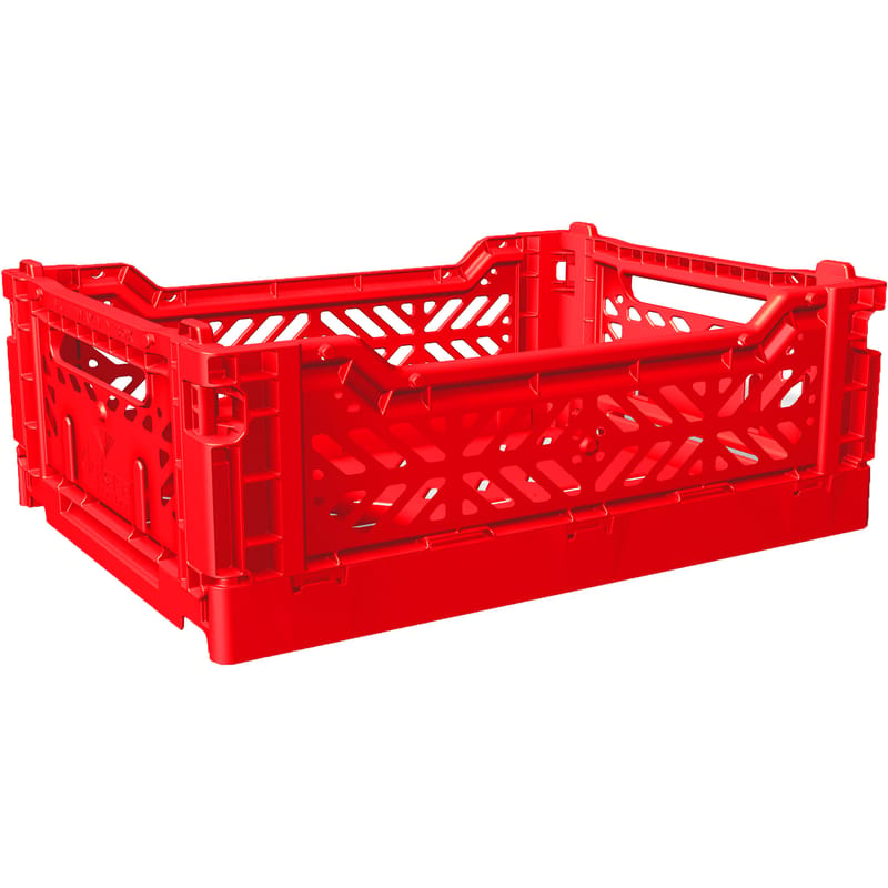 Accessoires - Accessoires bureau - Casier de rangement Midi Box plastique rouge / pliable L 40 cm - AYKASA - Rouge - Polypropylène