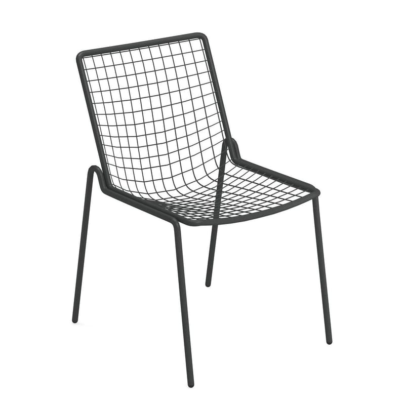 Mobilier - Chaises, fauteuils de salle à manger - Chaise empilable Rio R50 gris métal - Emu - Fer Ancien - Acier
