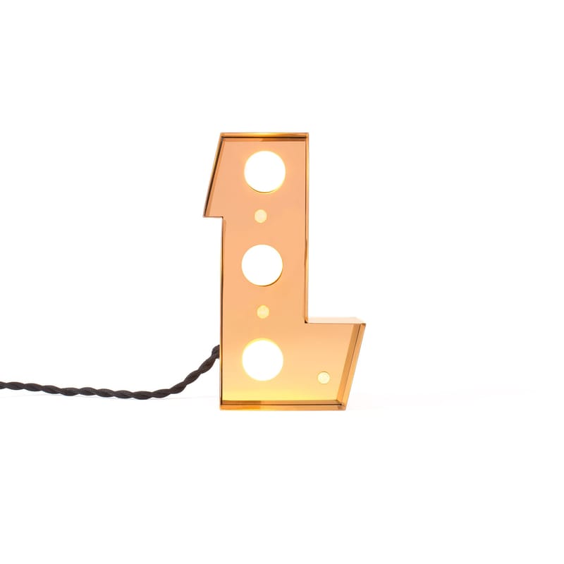 Décoration - Pour les enfants - Lampe de table Caractère / Applique - Lettre L - H 20 cm - Seletti - L - Métal laqué