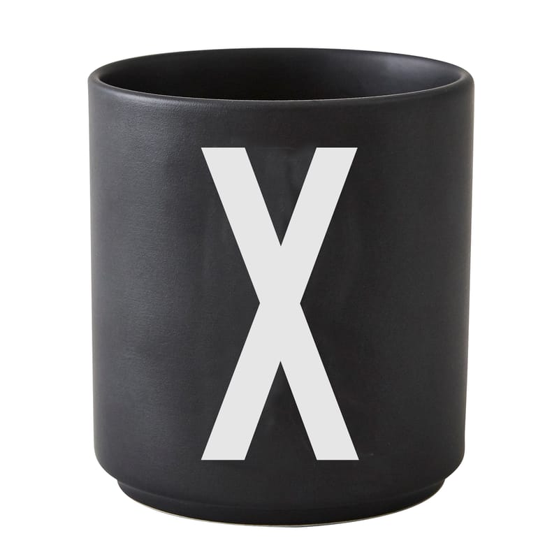 Table et cuisine - Tasses et mugs - Mug A-Z céramique noir / Porcelaine - Lettre X - Design Letters - Noir / Lettre X - Porcelaine de Chine