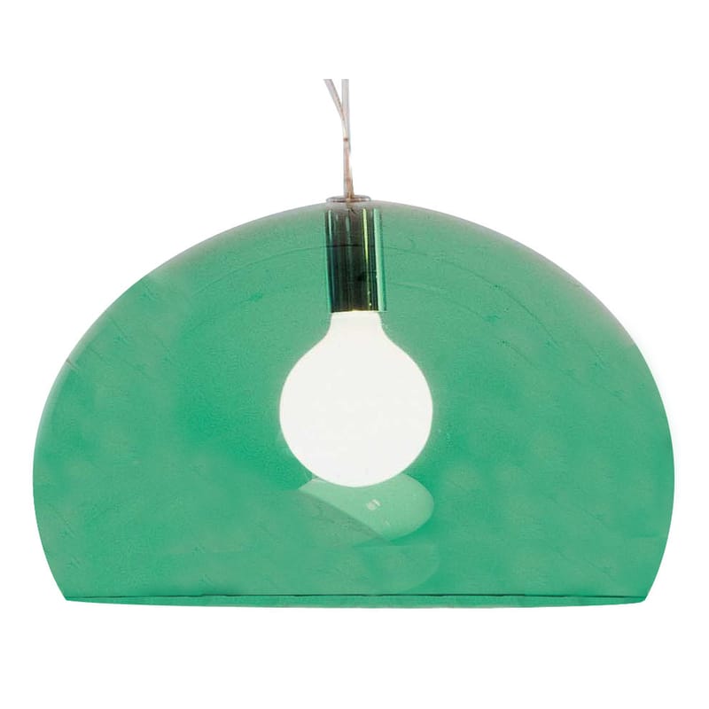 Luminaire - Suspensions - Suspension FL/Y plastique vert / Ø 52 cm - Kartell - vert émeraude - PMMA teinté dans la masse