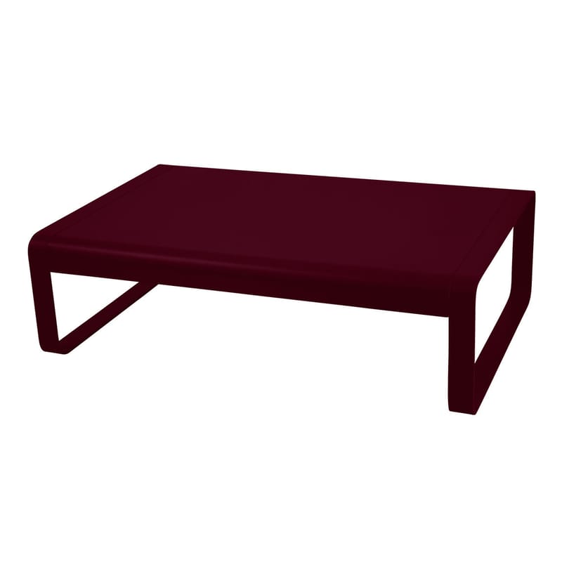 Mobilier - Tables basses - Table basse Bellevie métal violet / Aluminium - 103 x 75 cm - Fermob - Cerise noire - Aluminium laqué