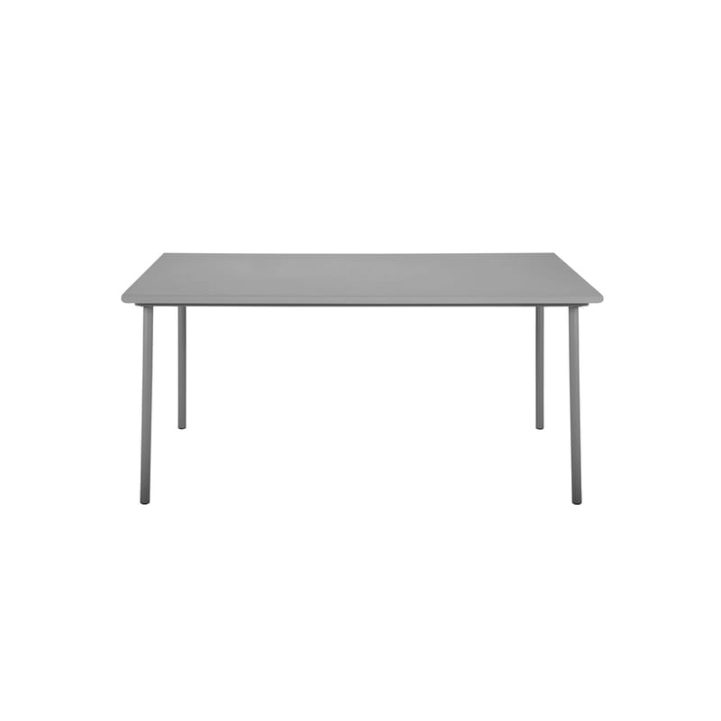 Jardin - Tables de jardin - Table rectangulaire Patio métal gris / Inox - 140 x 80 cm - Tolix - Gris Souris - Acier inoxydable