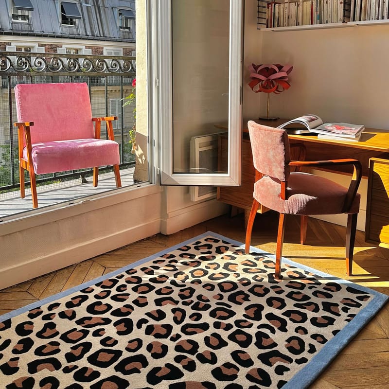Tapis Blue Leopard / 180 x 120 cm - Laine tuftée main - COLORTHERAPIS