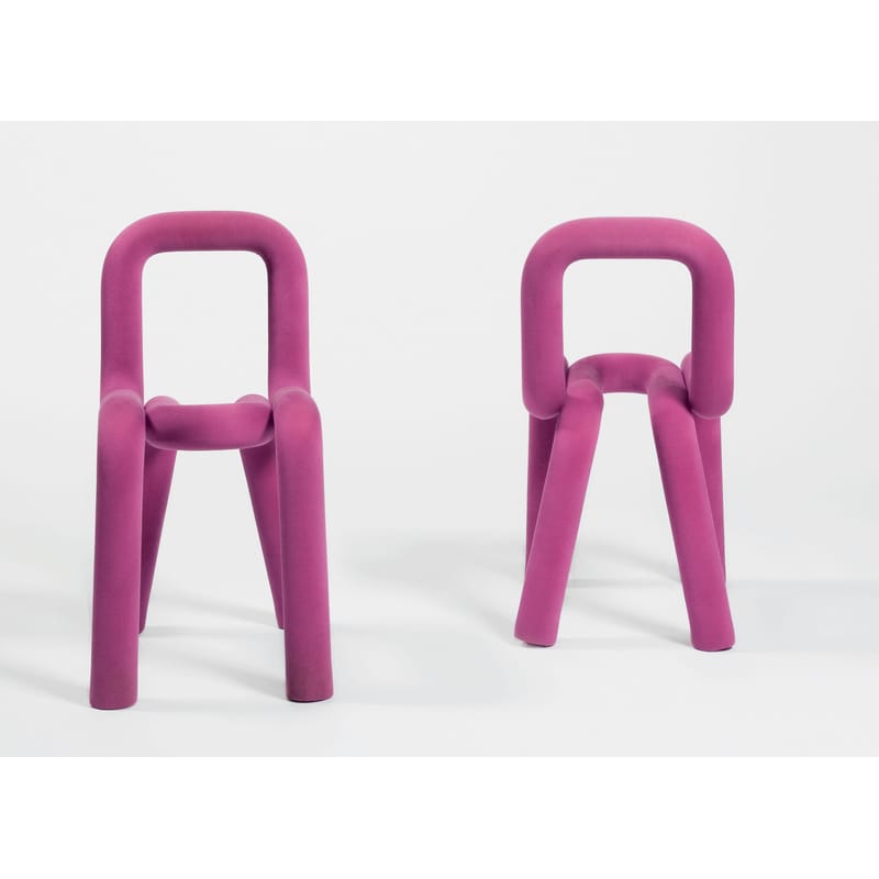 Lot De Chaises Style Moustache - Années 50, Bois Foncé Et Assise Beige, Intérieur