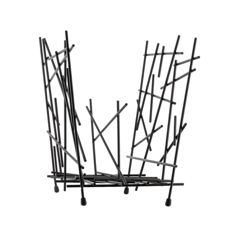 Alessi Blow up Magazine holder - black | Made In Design UK