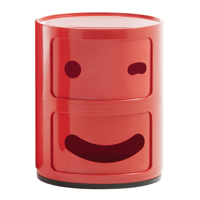 Kartell Componibili Smile N°3 Storage - red | Made In Design UK