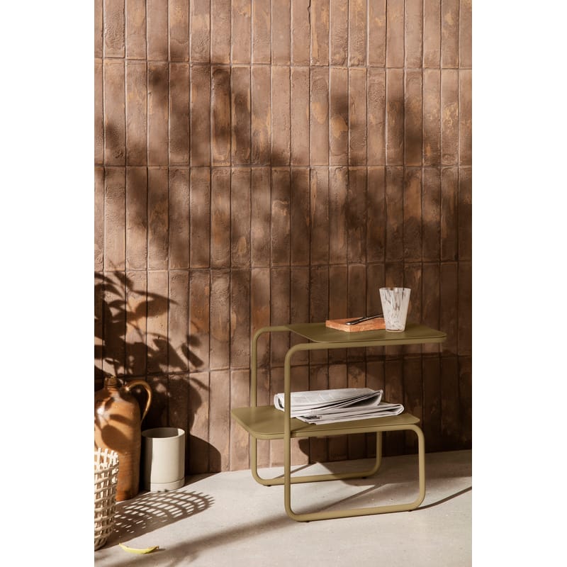 Ferm Living Table d'Appoint Acier Velours Vert
