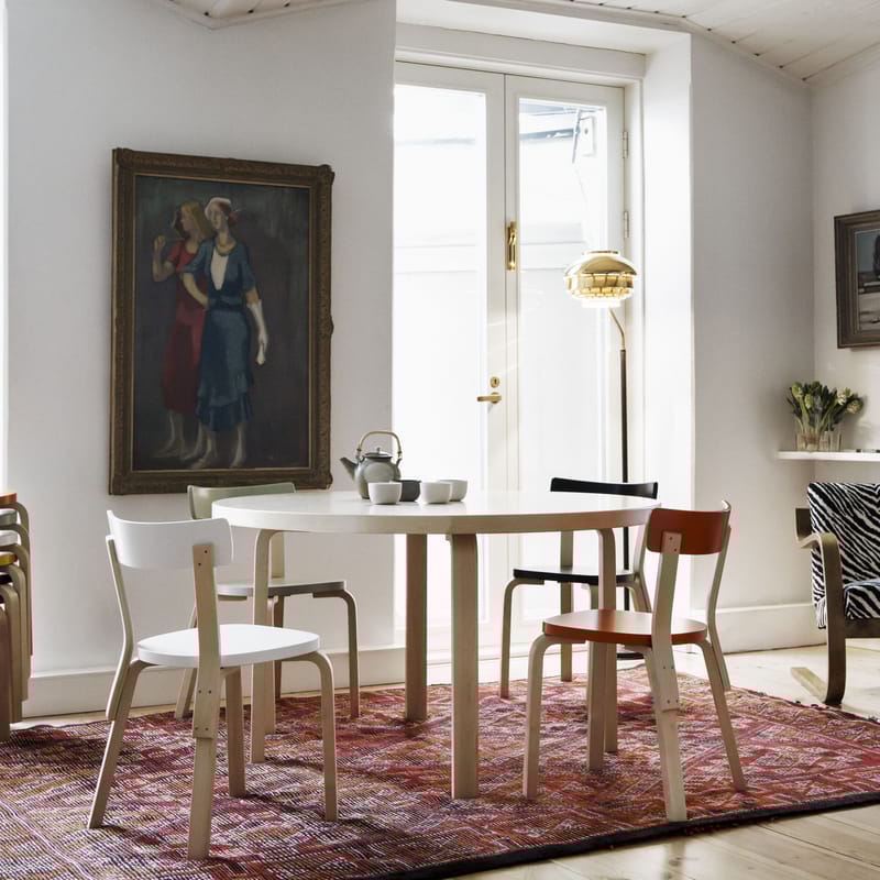 ARTEK 69 Chair - lacquered silver natural birch | Made In
