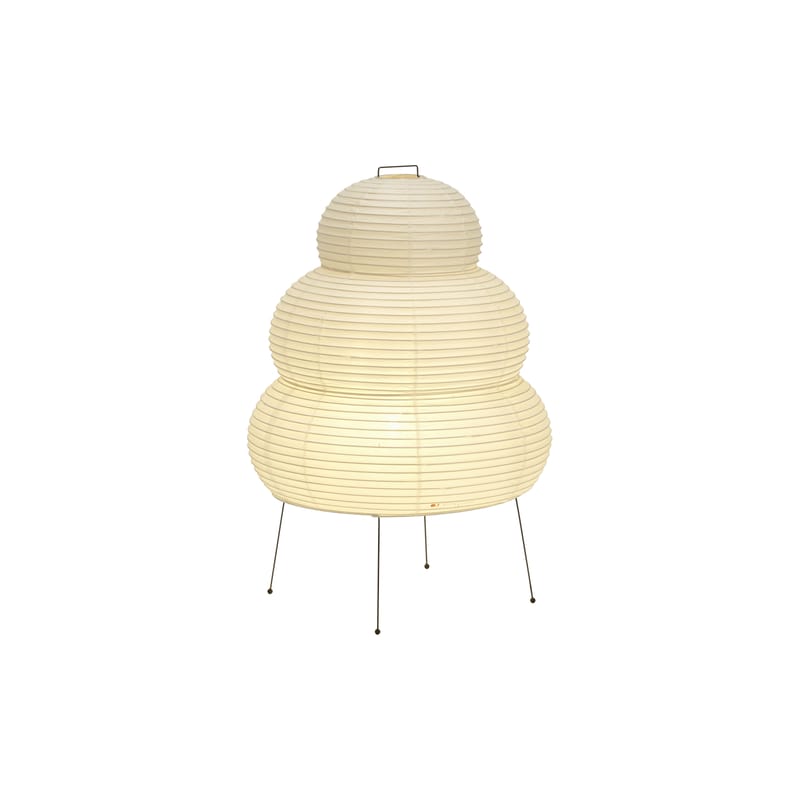 Lampe De Table AKARI 1AY D'Isamu Noguchi - Abat-jai Japonais En Papier Jaune - Neuf
