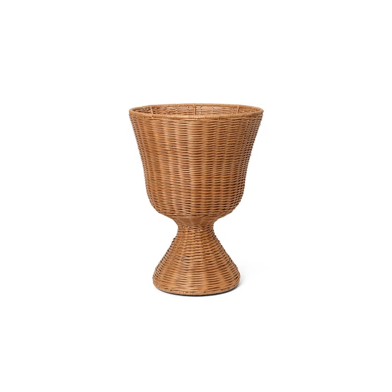 Décoration - Pots et plantes - Cache-pot Agnes Bas fibre végétale marron bois naturel / Rotin - Ø 33 x H 45 cm - Ferm Living - Ø 33 x H 45 cm / Rotin naturel - Fer, Rotin tressé