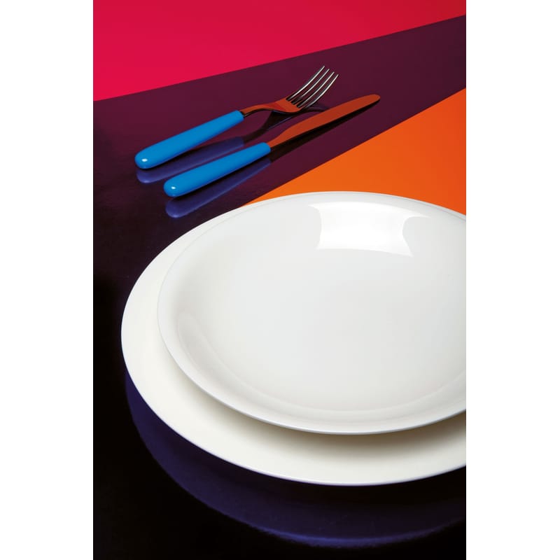 A DI ALESSI AJM28/5 PLATEBOWLCUP ASSIETTE À DESSERT EN PORCELAINE Blanche Set De 4 Pieces