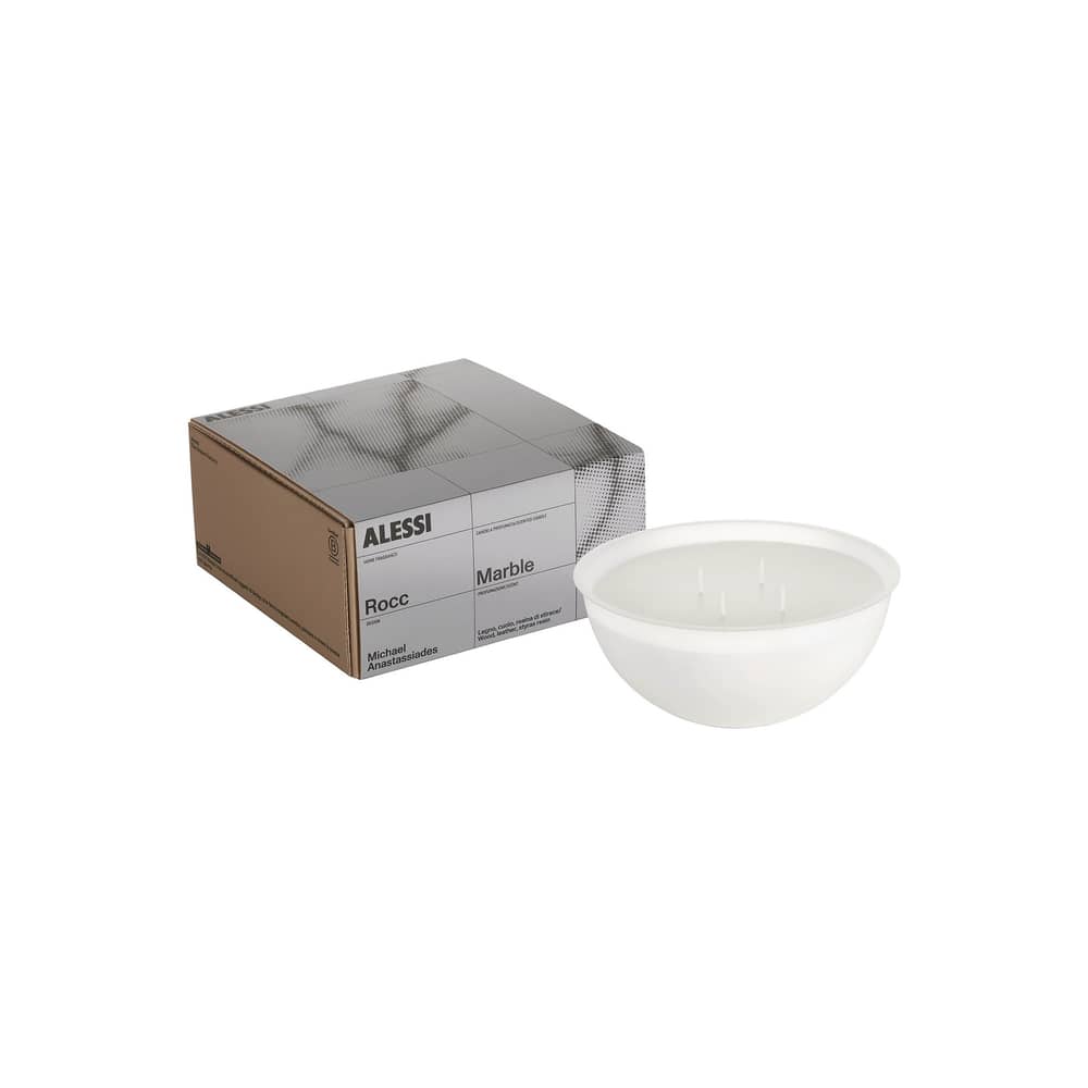 Accessorio  cera bianco / Candela profumata Rocc per portacandele - Alessi - Cera / Profumo di marmo - Cera vegetale