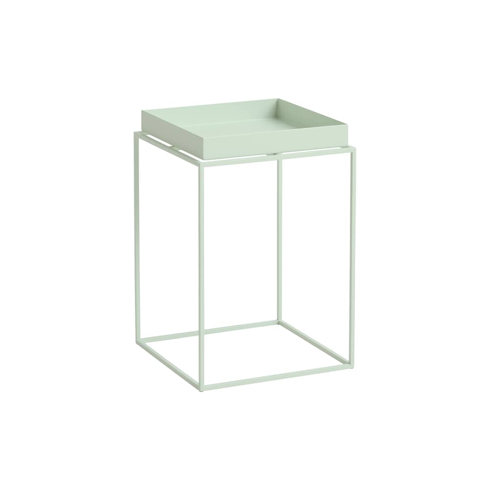 Beistelltisch Tray Small High metall grün / 30 x 30 x H 44 cm - Hay - Minzgrün - thermolackierter Stahl