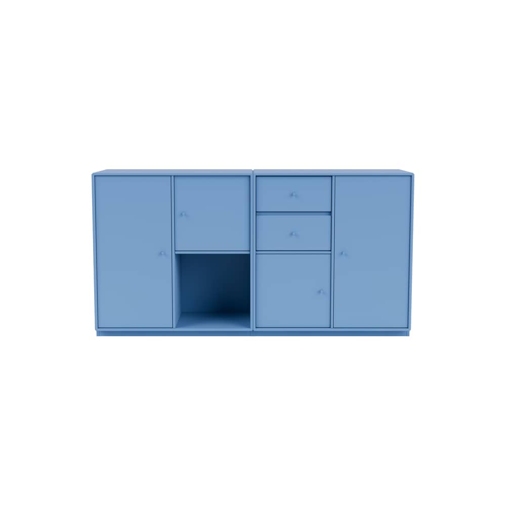 Buffet Couple / L 139.2 x P 38 x H 72,6 cm - MONTANA - Azure 154 - MDF laqué